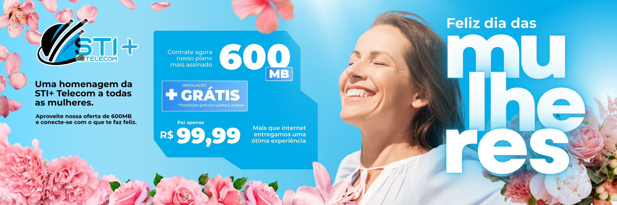 Banner STI Telecom dia das mulheres